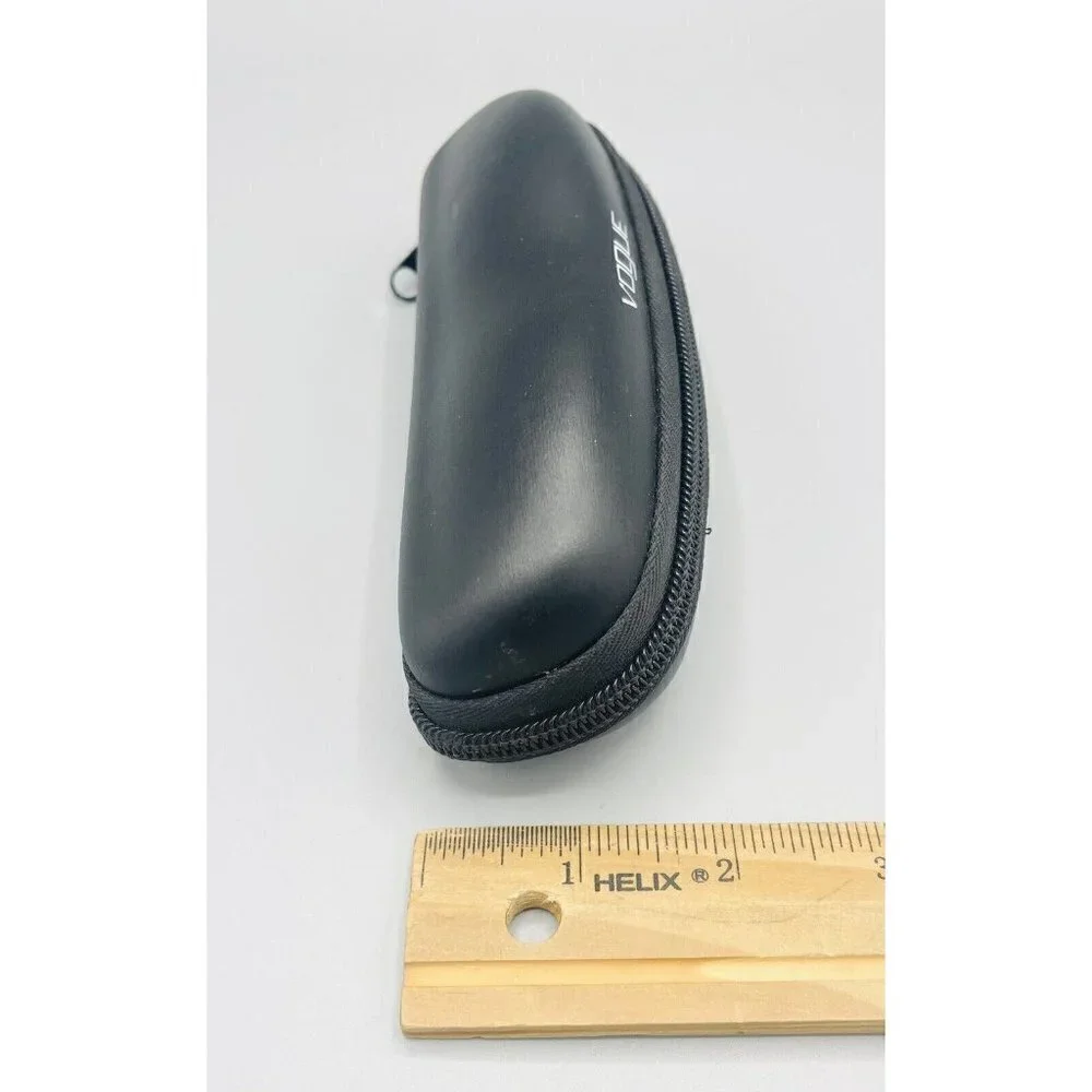 Black VOGUE Eyeglasses Case Zipper Zip-up Semi-hard Sunglasses Clamshell